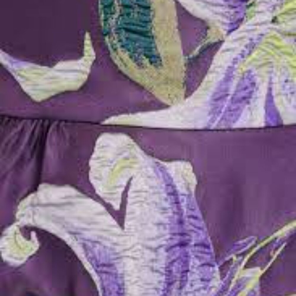 Marchesa Notte purple Jacquard lilly one shoulder midi cocktail dress size 8 - Picture 9 of 9